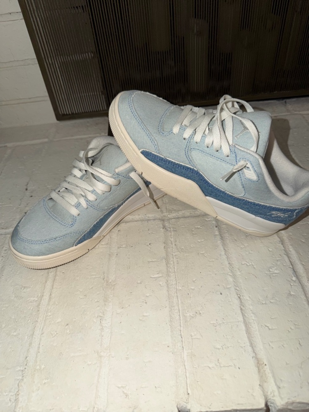 Jordan Low-Top Sneakers in Pale Blue and White